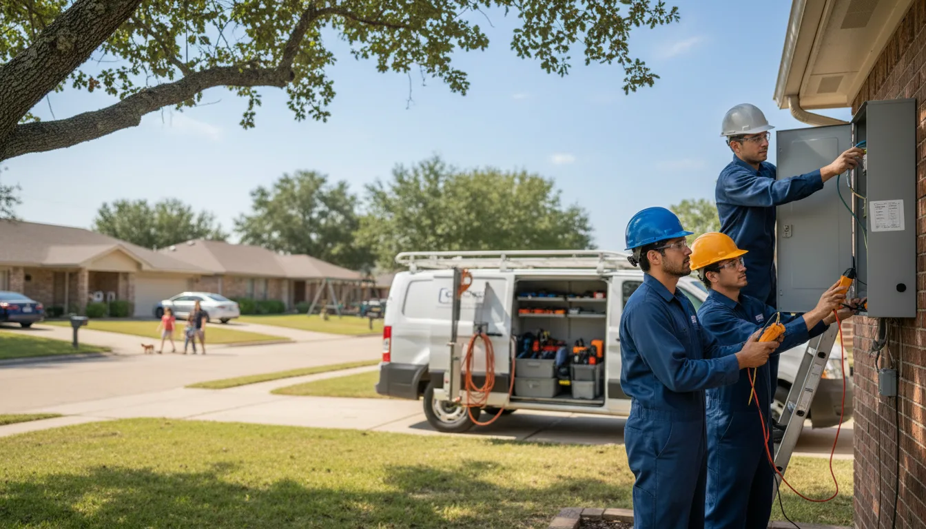 Certified electrician providing emergency electrical services in Mercedes, TX